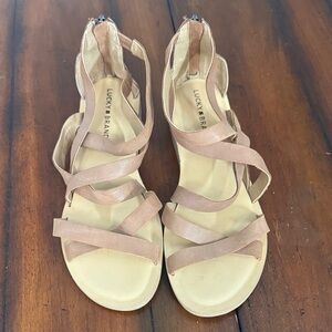 Lucky Brand Beige Strappy Sandals